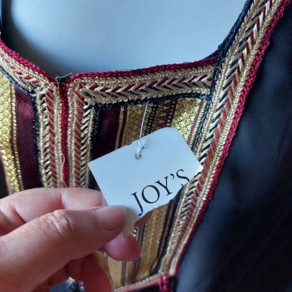 Black Caftan Style Blouse Fits 1X NEW NWT - Picture 4 of 8